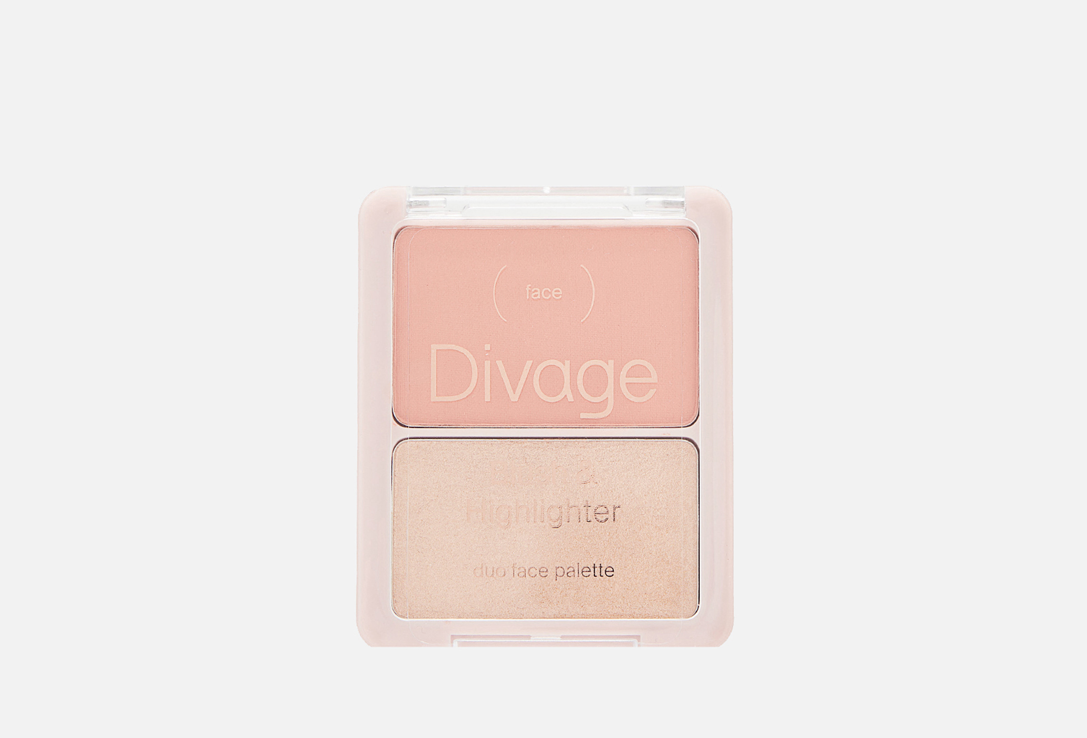 Blush & highlighter duo 8 01, Coral, golden