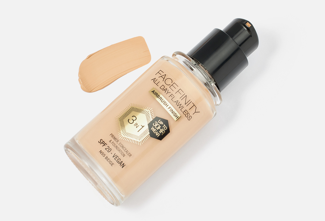 Max Factor matte Foundation SPF20 Facefinity All Day Flawless N55, Beige 30 ml Max Factor matte Foundation SPF20 Facefinity All Day Flawless
