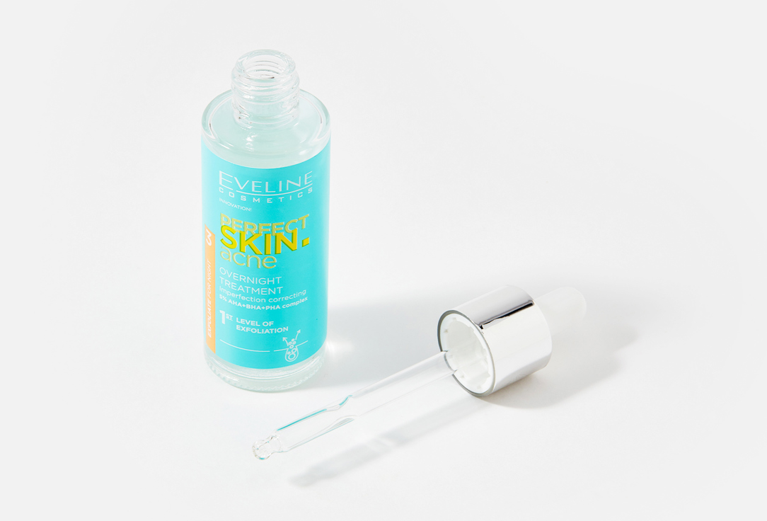 Eveline NIGHT EXFOLIATING Face SERUM Perfect skin acne