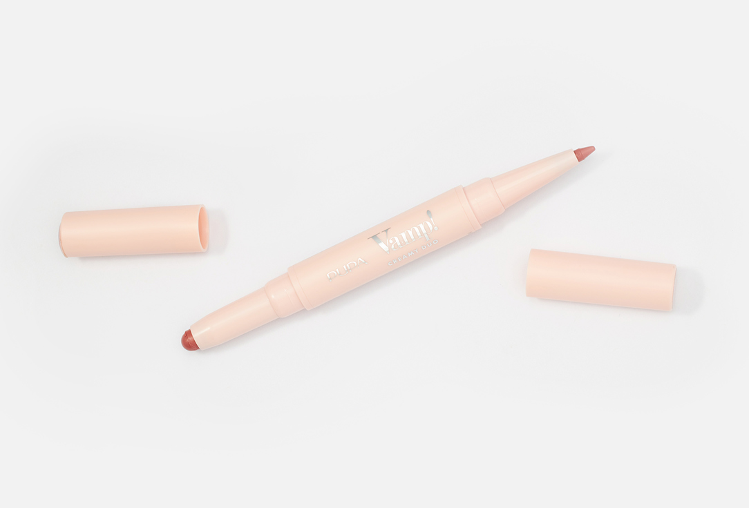 Pupa Contouring Lip Pencil & Shiny Lipstick 2-in-1 Vamp! Creamy Duo