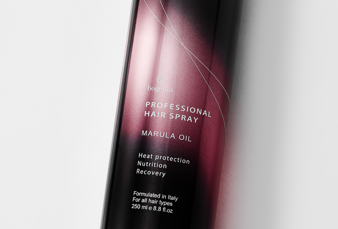 Bogenia Professional heat protecting hair spray Marula Oil 250 ml Bogenia Professional heat protecting hair spray Marula Oil