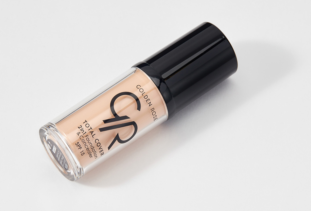 Golden Rose Full Coverage Foundation SPF 15 Total Cover 2in1