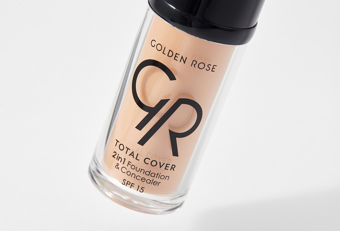 Golden Rose Full Coverage Foundation SPF 15 Total Cover 2in1