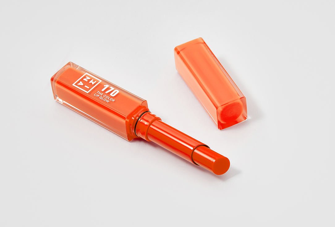 3INA Glowy, Moisturizing lipstick The Color Lip Glow 170, Soft coral red 1.6 g 3INA Glowy, Moisturizing lipstick The Color Lip Glow