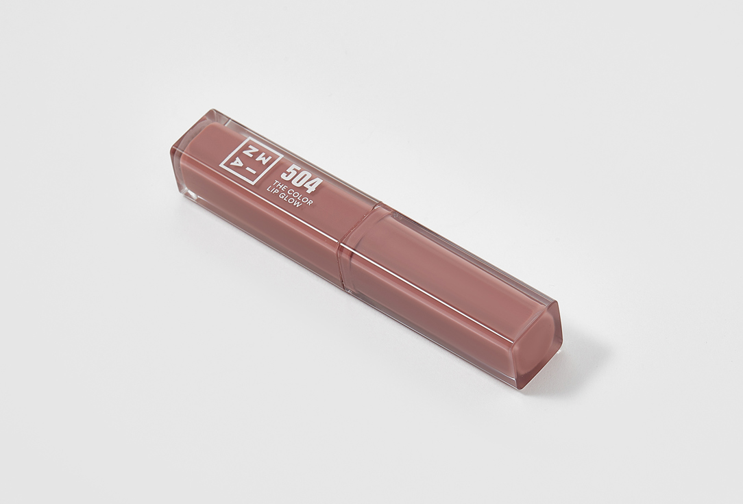 3INA Glowy, Moisturizing lipstick The Color Lip Glow 504, Medium nude taupe 1.6 g 3INA Glowy, Moisturizing lipstick The Color Lip Glow