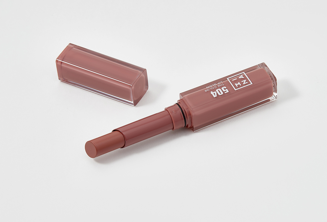 3INA Glowy, Moisturizing lipstick The Color Lip Glow 504, Medium nude taupe 1.6 g 3INA Glowy, Moisturizing lipstick The Color Lip Glow