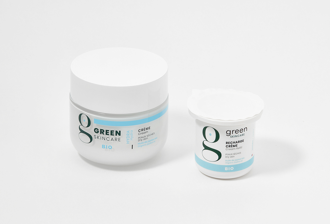 Green Skincare Nourishing Face Cream & Refill for Dry Skin Hydra