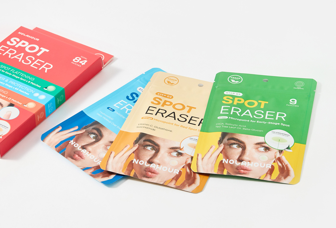 NOLAHOUR Three-step soothing acne care kit Spot Eraser Step 3 84 pcs NOLAHOUR Three-step soothing acne care kit Spot Eraser Step 3
