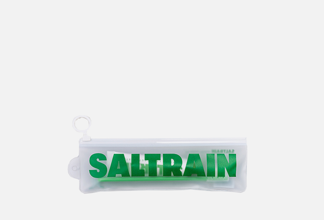 SALTRAIN Toothpaste & Toothbrush Travel Kit Green 2 pcs SALTRAIN Toothpaste & Toothbrush Travel Kit Green
