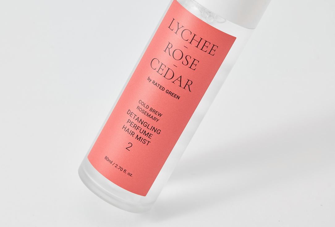 RATED GREEN Detangling Perfume Hair Mist Lychee-Rose-Cedar 80 ml RATED GREEN Detangling Perfume Hair Mist Lychee-Rose-Cedar