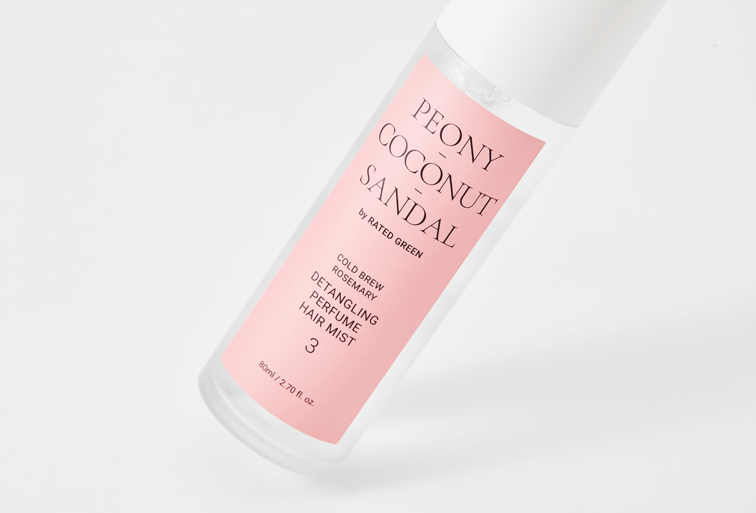 RATED GREEN Detangling Perfume Hair Mist Peony-Coconut-Sandal 80 ml RATED GREEN Detangling Perfume Hair Mist Peony-Coconut-Sandal