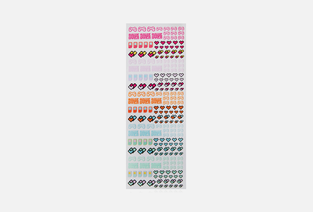 Lottie London Nail stickers Stick to it Gaming 200 pcs Lottie London Nail stickers Stick to it