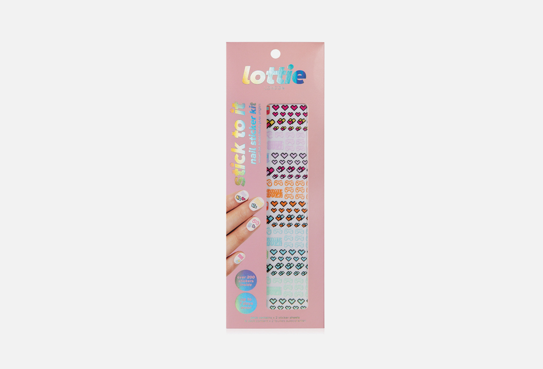 Lottie London Nail stickers Stick to it Gaming 200 pcs Lottie London Nail stickers Stick to it