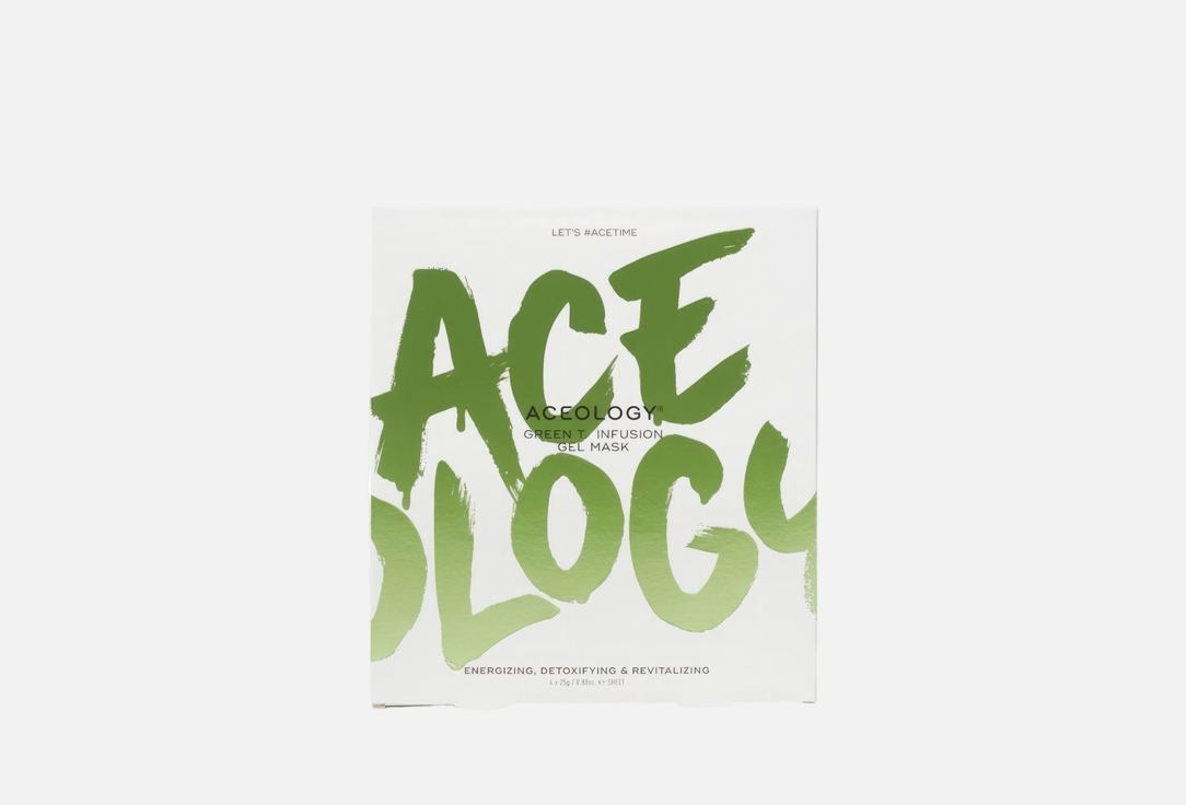 Aceology Detoxifying & reviatilizing face gel mask set Green t. infusion 4 pcs Aceology Detoxifying & reviatilizing face gel mask set Green t. infusion