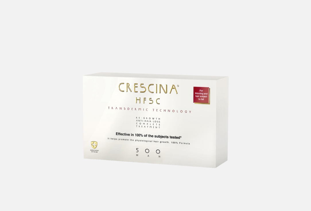 Crescina Hair Ampoules Set Treatment HFSC Complete Treatment Man 500 20 pcs Crescina Hair Ampoules Set Treatment HFSC Complete Treatment Man 500