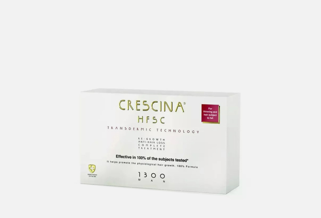 Crescina Hair Ampoules Set Treatment HFSC Complete Treatment Man 1300 20 pcs Crescina Hair Ampoules Set Treatment HFSC Complete Treatment Man 1300
