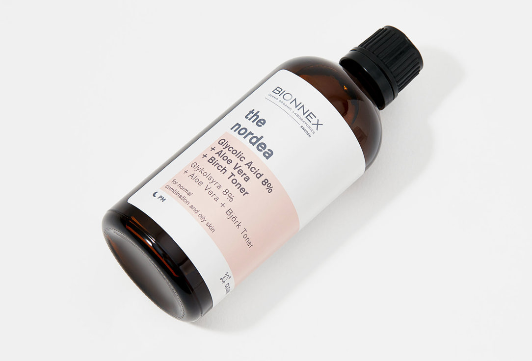 bionnex Face toner GLYCOLIC ACID 8% + ALOE VERA + BIRCH