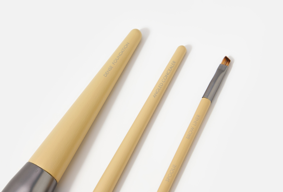 EcoTools Makeup Brush Set New Natural Conceal, Enhance, & Sculpt Trio