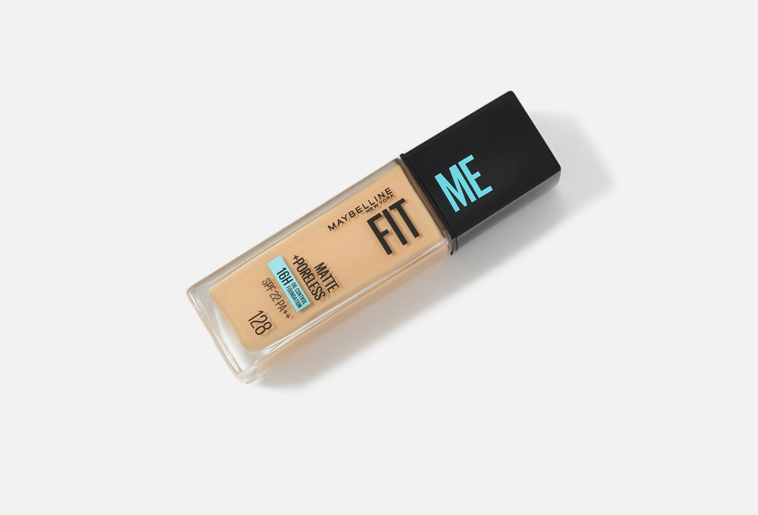 Maybelline New York Matte Foundation SPF 22 Fit Me Matte & Poreless 128, Warm nude 30 ml Maybelline New York Matte Foundation SPF 22 Fit Me Matte & Poreless