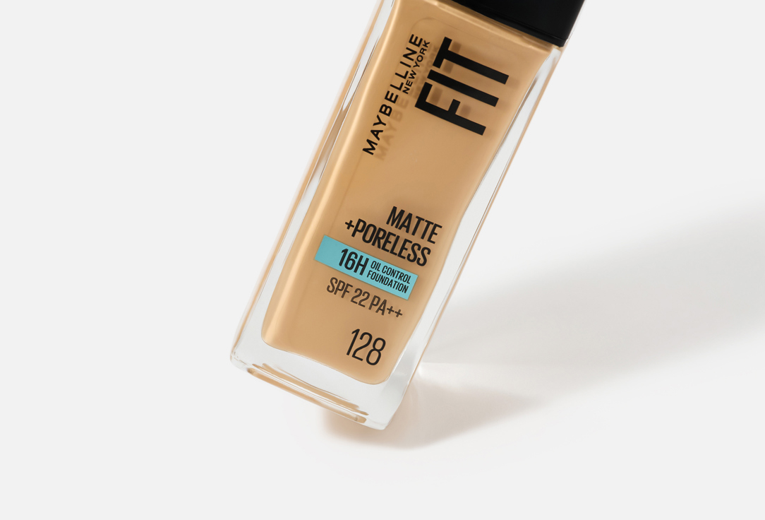 Maybelline New York Matte Foundation SPF 22 Fit Me Matte & Poreless 128, Warm nude 30 ml Maybelline New York Matte Foundation SPF 22 Fit Me Matte & Poreless