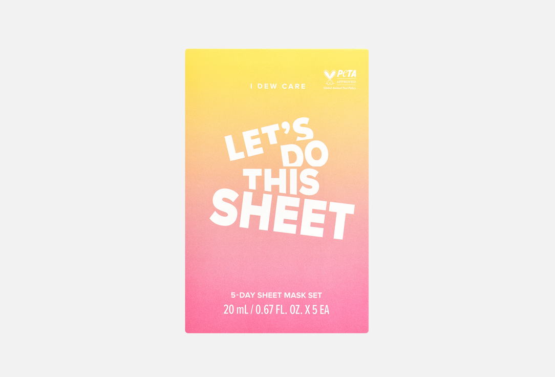 I DEW CARE Face Sheet Masks Set Let's do this