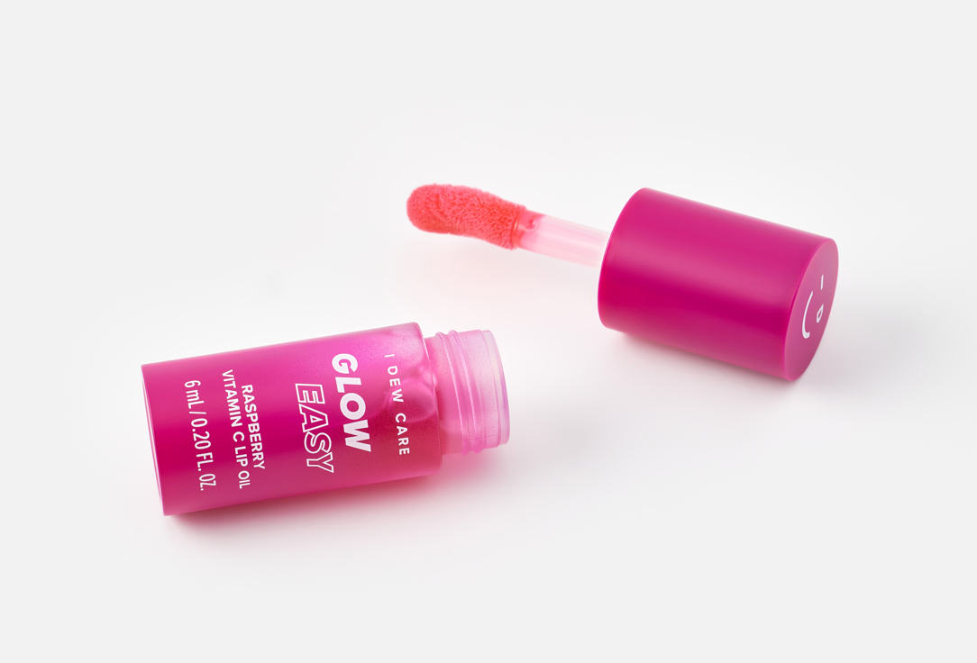 I DEW CARE Tinted Vitamin Lip Oil Glow Easy Raspberry Cool pink 6 ml I DEW CARE Tinted Vitamin Lip Oil Glow Easy Raspberry