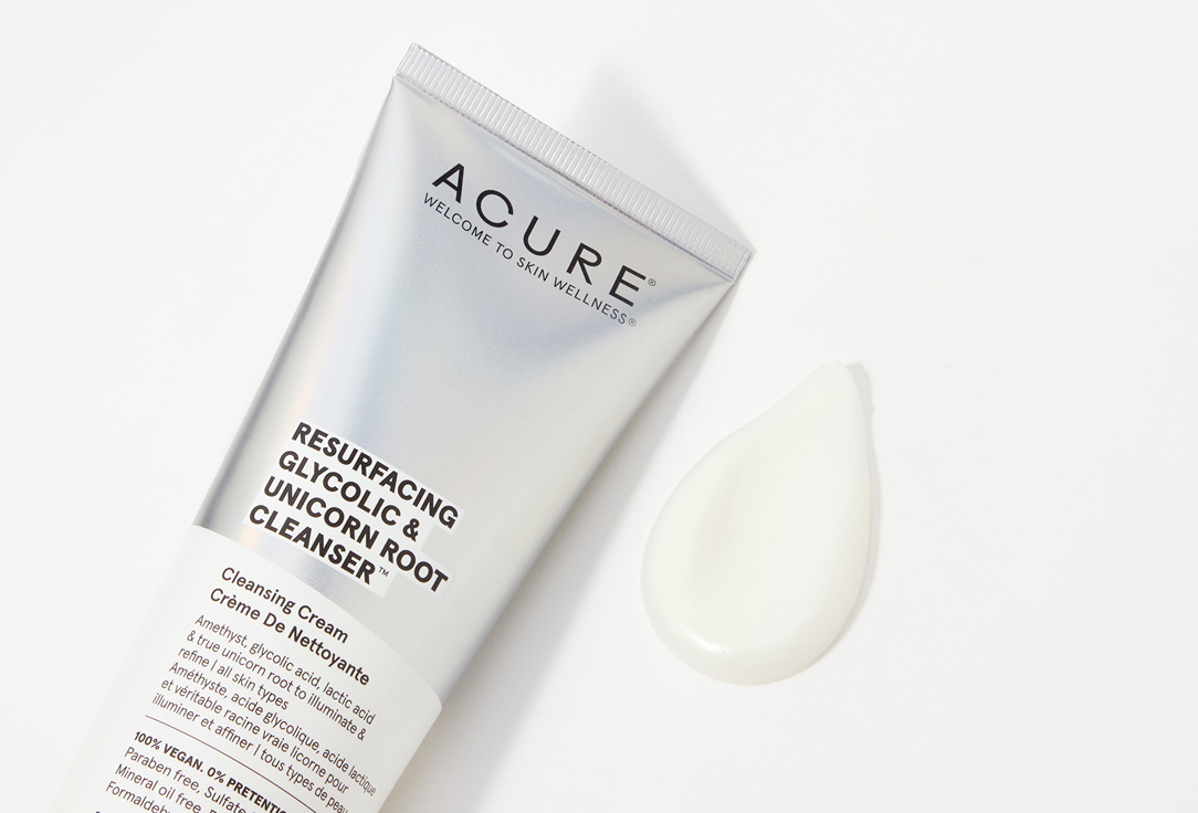 Acure Exfoliating Facial Cleanser Resurfacing Glycolic & Unicorn Root