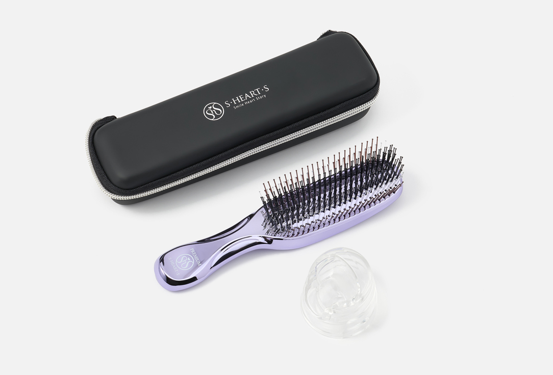 S-Heart-S Scalp Brush & Zipper Case Set world premium long