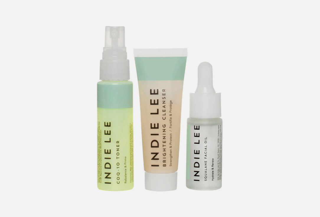 Indie Lee face Cleanser & face Toner & face Oil Set DISCOVERY KIT 3 pcs Indie Lee face Cleanser & face Toner & face Oil Set DISCOVERY KIT