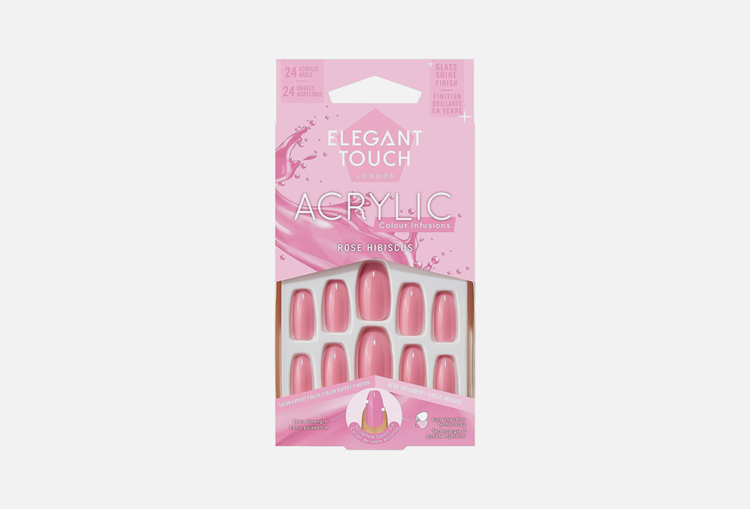 ELEGANT TOUCH Colour false nails Acrylic Hisbiscus 1 pcs ELEGANT TOUCH Colour false nails Acrylic