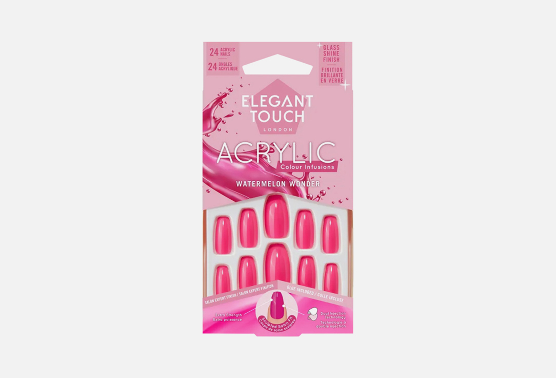 ELEGANT TOUCH Colour false nails Acrylic Watermelon wonder 1 pcs ELEGANT TOUCH Colour false nails Acrylic