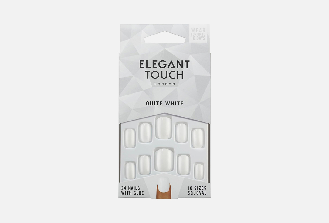 ELEGANT TOUCH Colour false nails Cloud white Quite white 24 pcs ELEGANT TOUCH Colour false nails Cloud white