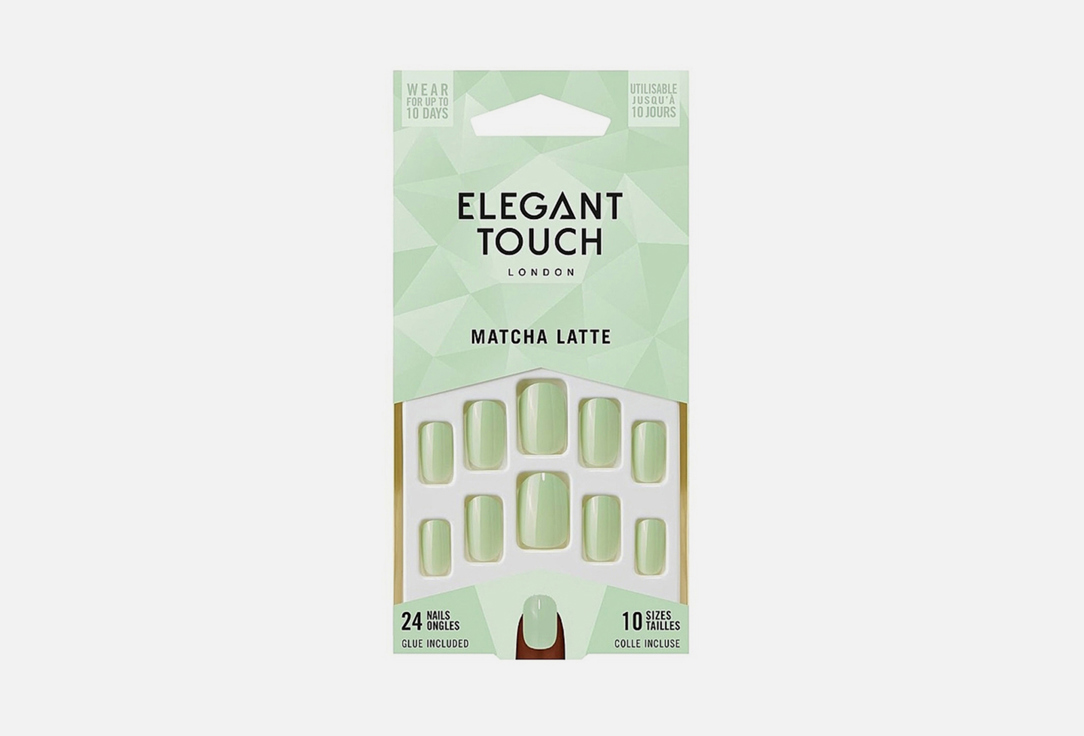 ELEGANT TOUCH Colour false nails Matcha latte Matcha latte 24 pcs ELEGANT TOUCH Colour false nails Matcha latte