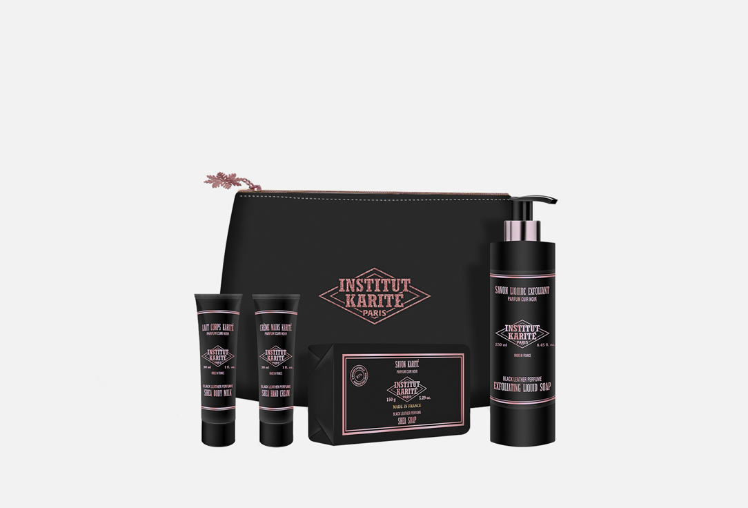 INSTITUT KARITE PARIS Skincare Gift Set BLACK LEATHER GIFT SET