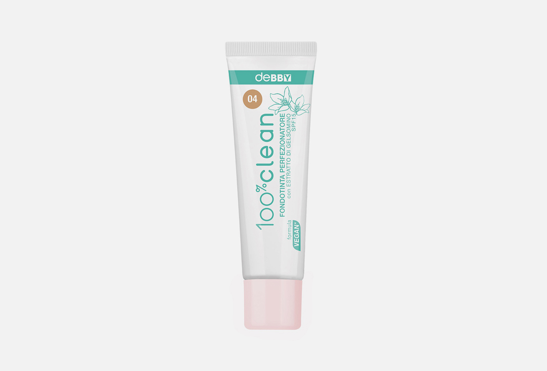 Debby Liquid Foundation SPF 15 100% clean perfecting 04, Honey 1.2 g Debby Liquid Foundation SPF 15 100% clean perfecting