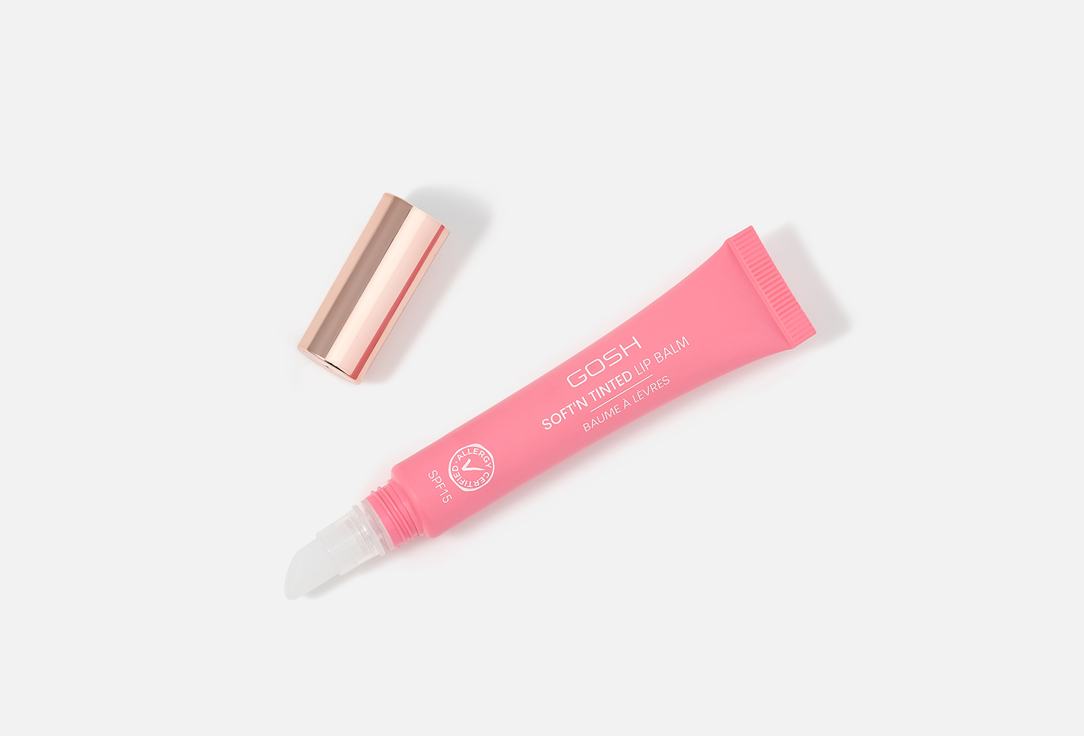 Gosh Moisturizing Lip balm SPF 15 SOFT'N TINTED 005, Pink rose 8 ml Gosh Moisturizing Lip balm SPF 15 SOFT'N TINTED