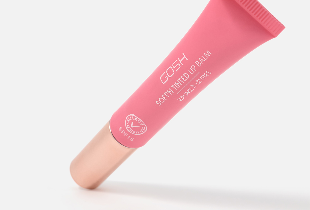 Gosh Moisturizing Lip balm SPF 15 SOFT'N TINTED 005, Pink rose 8 ml Gosh Moisturizing Lip balm SPF 15 SOFT'N TINTED