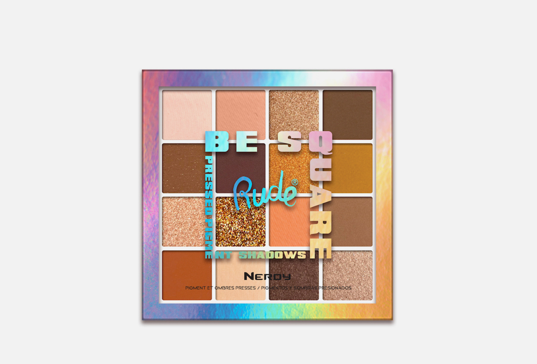 Rude Cosmetics Pressed Pigments & Shadows Be square Nerdy 21.6 g Rude Cosmetics Pressed Pigments & Shadows Be square