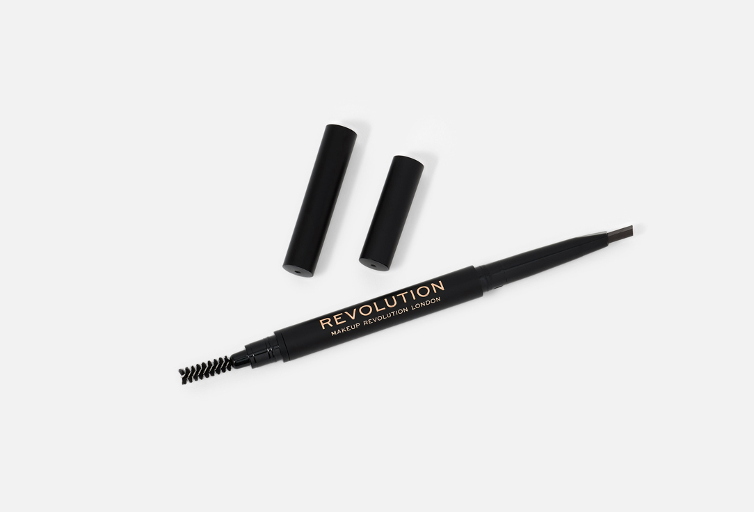 MakeUp Revolution Long-Lasting Brow Pencil Duo Brow Definer Dark brown 0.15 g MakeUp Revolution Long-Lasting Brow Pencil Duo Brow Definer