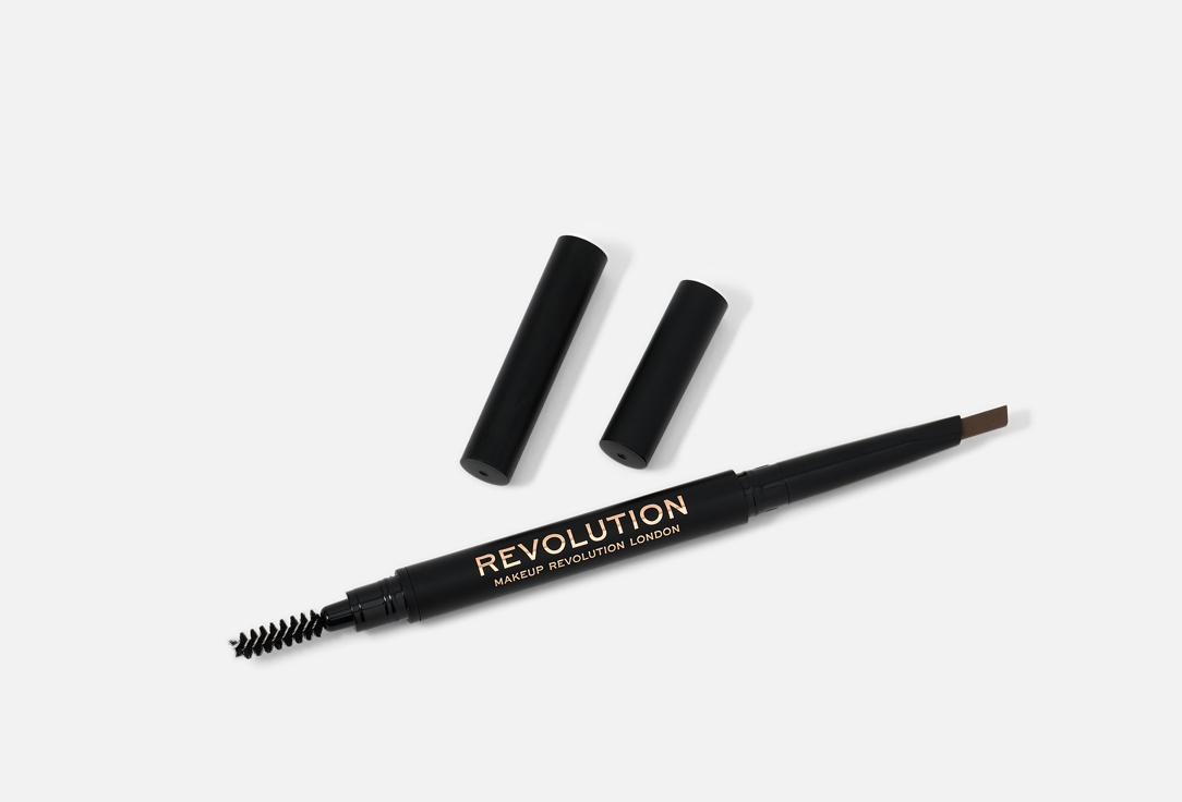 MakeUp Revolution Long-Lasting Brow Pencil Duo Brow Definer Medium brown 0.15 g MakeUp Revolution Long-Lasting Brow Pencil Duo Brow Definer
