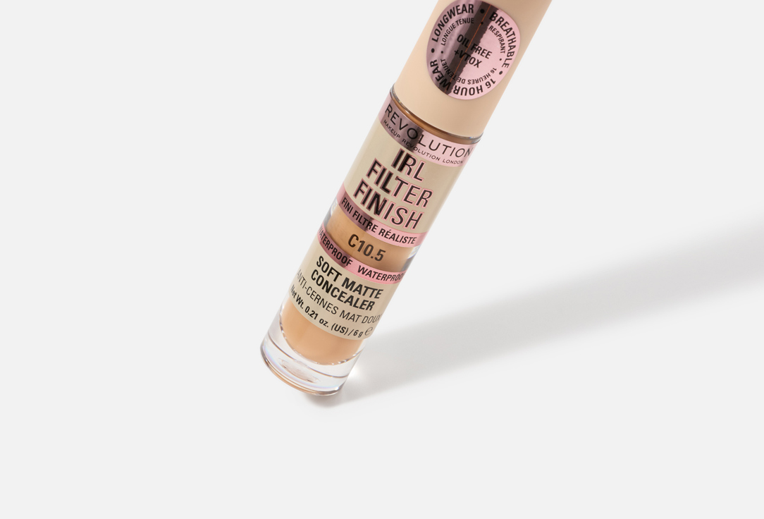 MakeUp Revolution Long-lasting Liquid Concealer Irl Filter Finish C10.5 6 g MakeUp Revolution Long-lasting Liquid Concealer Irl Filter Finish