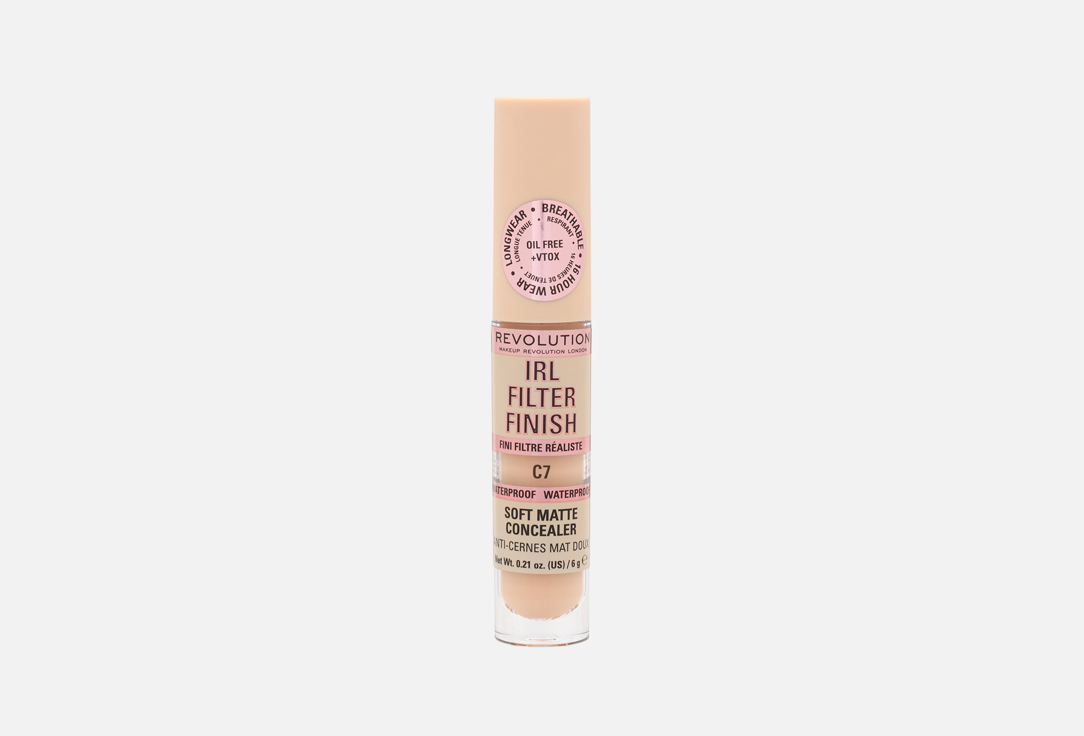 MakeUp Revolution Long-lasting Liquid Concealer Irl Filter Finish C7 6 g MakeUp Revolution Long-lasting Liquid Concealer Irl Filter Finish