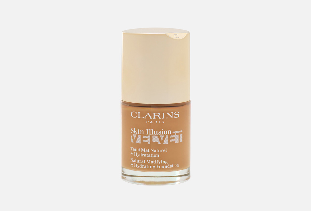 Clarins Lightweight Mattifying Foundation Skin Illusion Velvet 113C, Chestnut 30 ml Clarins Lightweight Mattifying Foundation Skin Illusion Velvet