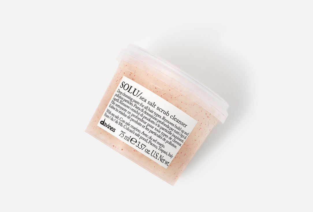 Davines Exfoliating Scalp Scrub SOLU Sea Salt Scrub Cleanser 75 ml Davines Exfoliating Scalp Scrub SOLU Sea Salt Scrub Cleanser