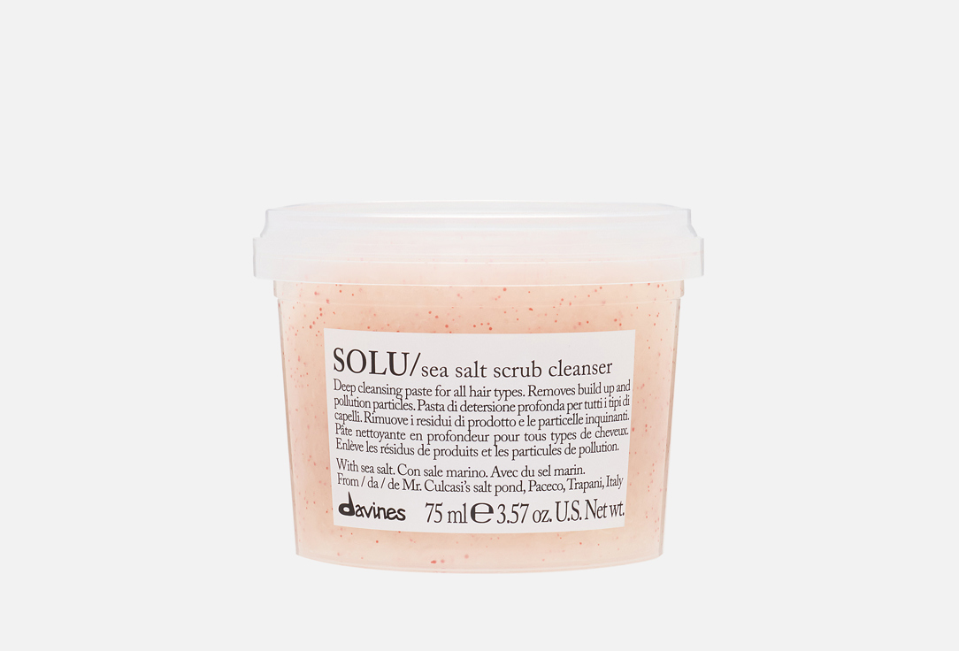 Davines Exfoliating Scalp Scrub SOLU Sea Salt Scrub Cleanser 75 ml Davines Exfoliating Scalp Scrub SOLU Sea Salt Scrub Cleanser