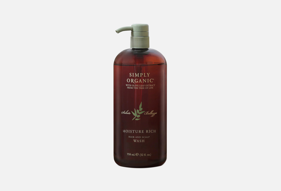 Simply Organic Hair shampoo Moisture rich wash 958 ml Simply Organic Hair shampoo Moisture rich wash