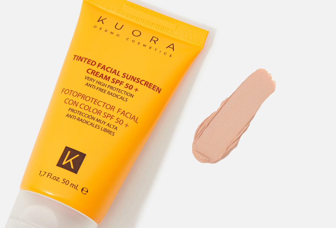 KUORA Face Sunscreen SPF50+ TINTED FACIAL SUNSCREEN CREAM