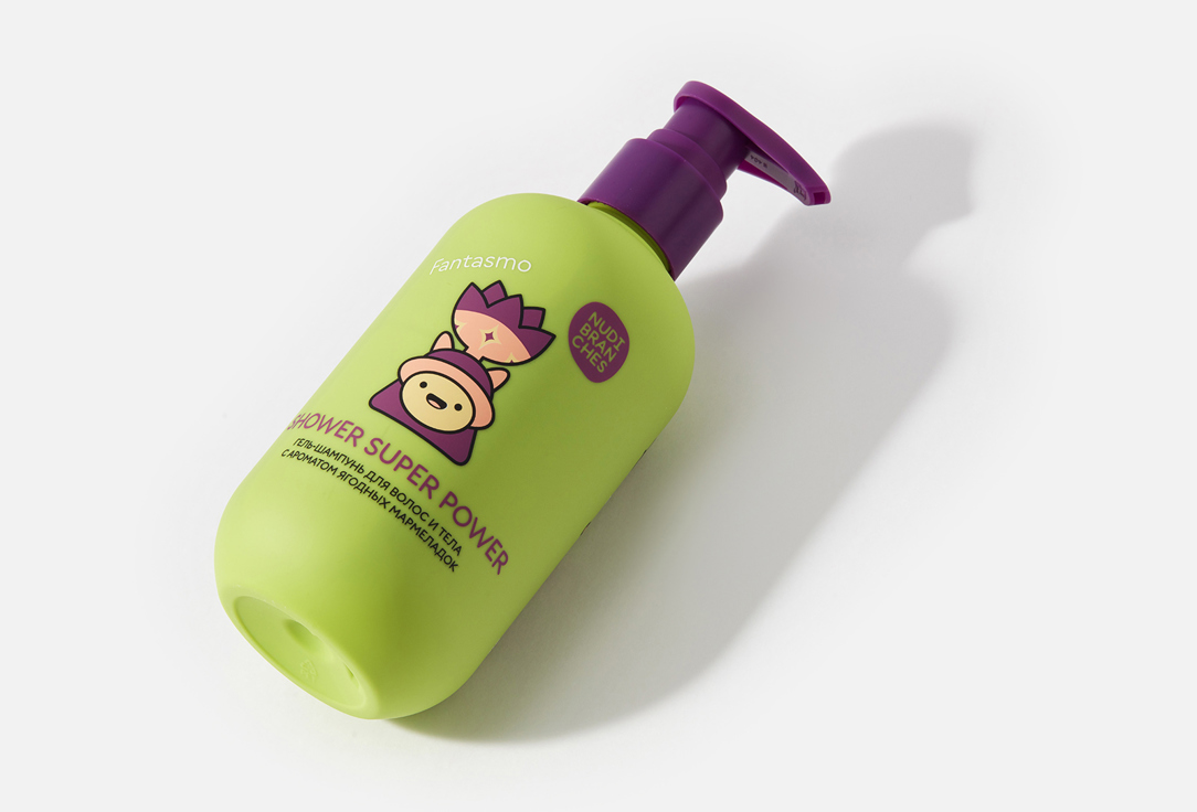 Nudibranches Cleansing hair&body gel shampoo Shower super power! gummy berries 300 ml Nudibranches Cleansing hair&body gel shampoo Shower super power! gummy berries