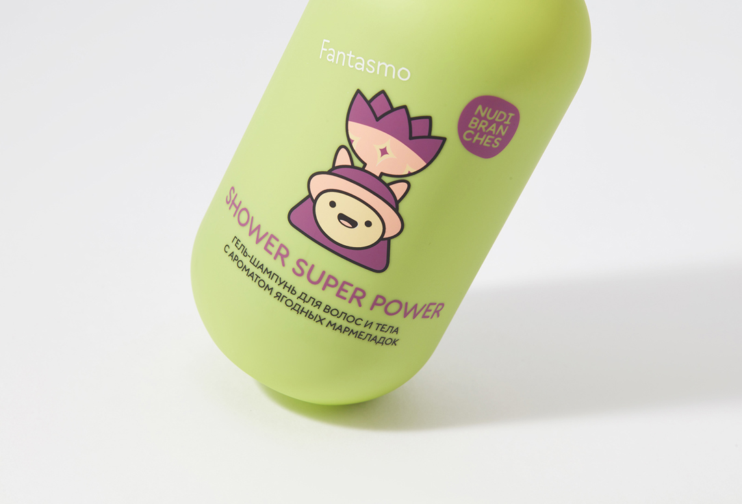 Nudibranches Cleansing hair&body gel shampoo Shower super power! gummy berries 300 ml Nudibranches Cleansing hair&body gel shampoo Shower super power! gummy berries