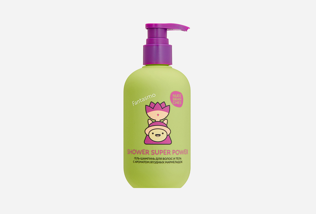 Nudibranches Cleansing hair&body gel shampoo Shower super power! gummy berries 300 ml Nudibranches Cleansing hair&body gel shampoo Shower super power! gummy berries